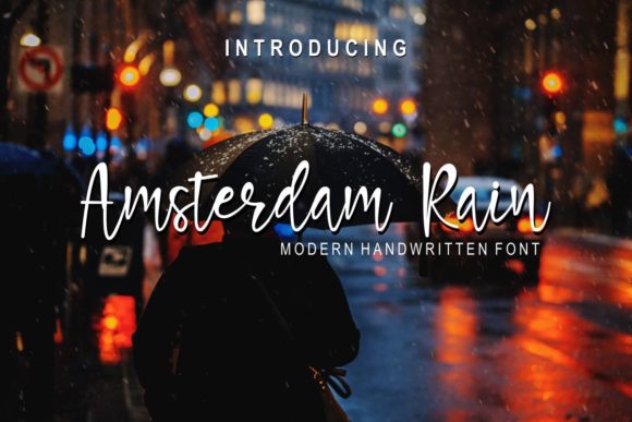 Amsterdam Rain Font for Handmade Brands