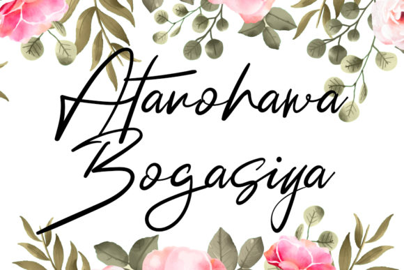 Atanohawa Bogasiya Font for Handmade Brands