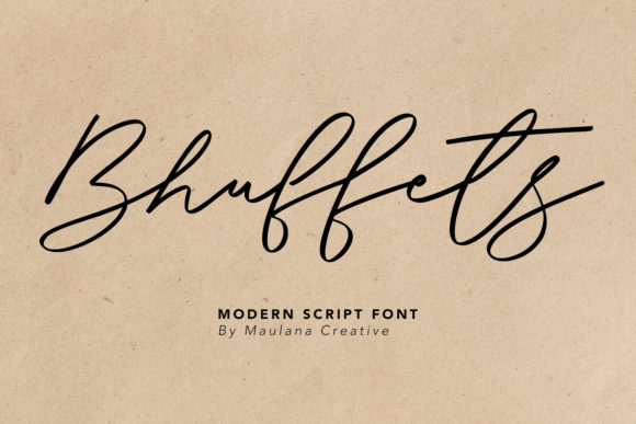 Bhuffets: A Modern Script Font for Web Design
