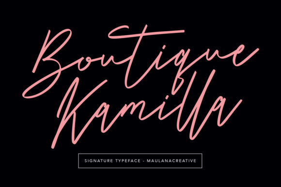 Boutique Kamilla: A Thin Script Font for Elegant Branding