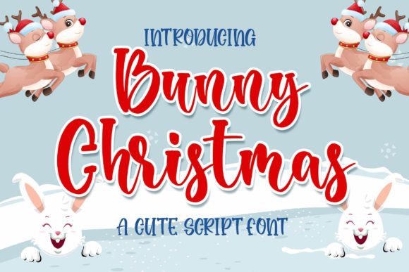 Bunny Christmas Font for Festive Branding