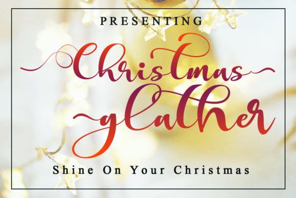 Christmas Glather Font for Editorial Design