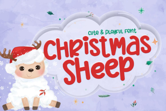 Christmas Sheep Font for Playful Branding