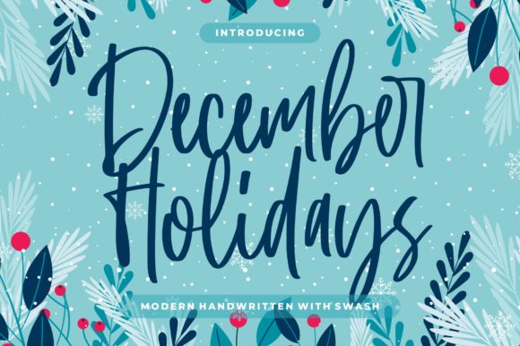 December Holidays Font for Editorial Design