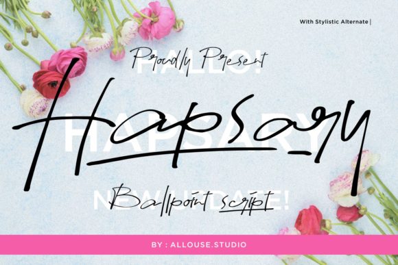 Hapsary: A Relaxed Handwritten Font for Crafters