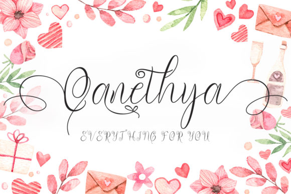 Qanethya: A Delicate Script Typeface for Web Design